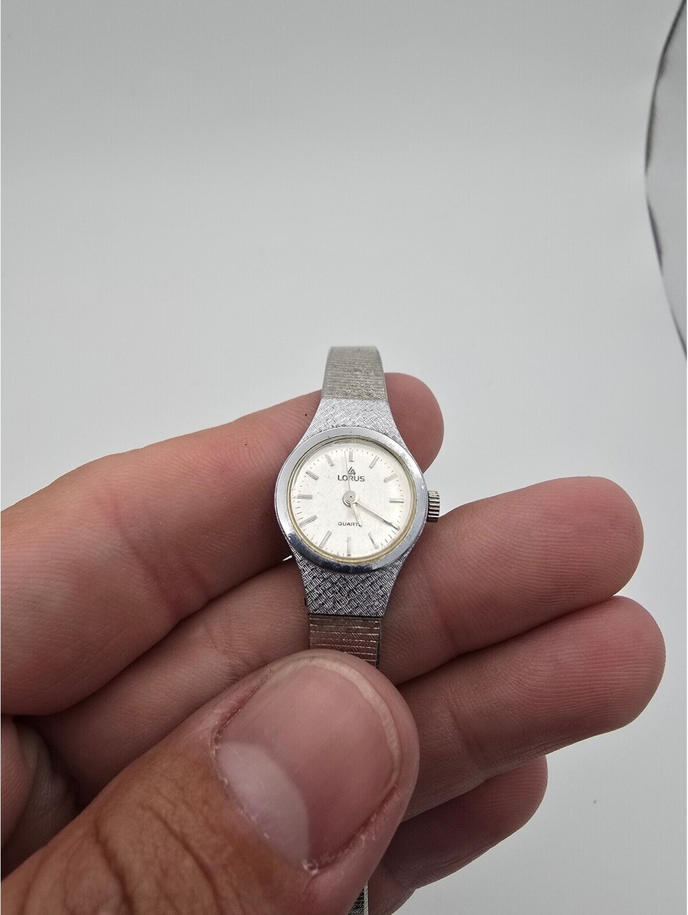 Lorus Women’s Quartz Analog Dress Watch White Dial Silver Metal Bracelet